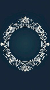 复古椭圆形花纹框