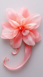 粉色花卉图案的艺术作品