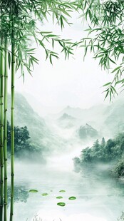 竹海湖光山色