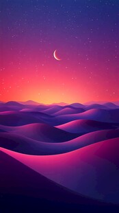 夜幕下的沙漠星空