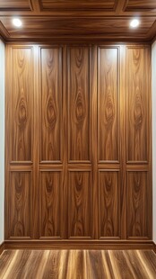 木纹墙与天花板