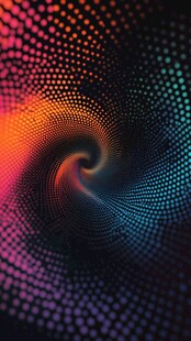 多彩点阵漩涡
