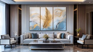 金羽翼抽象艺术