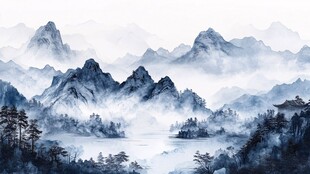 山水画中的中国风景