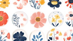 风格化花卉图案