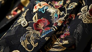 绚丽的金色刺绣