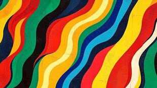 五彩斑斓的抽象画