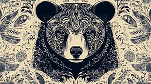 神秘森林中的熊之灵