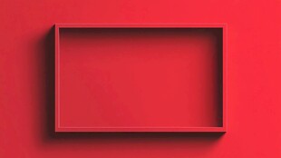 红色背景上的抽象几何图形