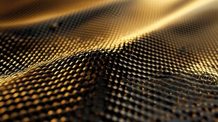 金色波浪纹理表面