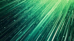 绿色光芒粒子线条抽象图案