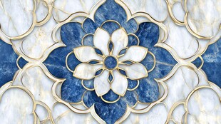 奢华大理石纹理与金色装饰