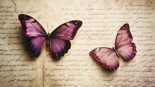 古老手稿上的蝴蝶印记