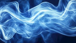 神秘蓝色烟雾波浪