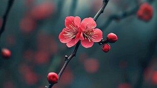 春日里的一抹红艳