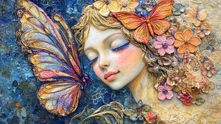 蝶舞花影
