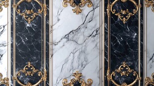 巴洛克风格大理石与金色装饰