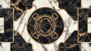 豪华大理石纹理与金色装饰