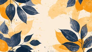 秋日暖阳下的叶子舞蹈