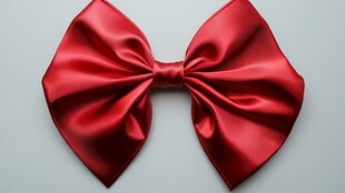 红色缎面蝴蝶结