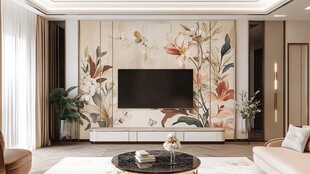 现代风格客厅电视背景墙设计