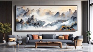 山水画中的云海风景