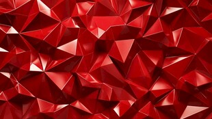 红色几何多面体