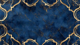 奢华蓝金大理石纹理背景