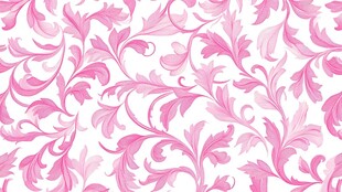 粉色巴洛克风格花卉图案