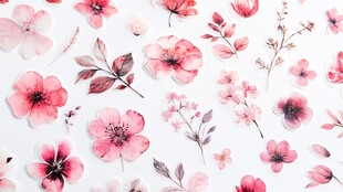 水彩花卉图案