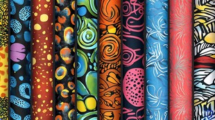 多彩图案纺织品