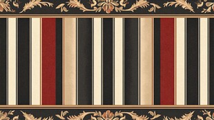 经典条纹与巴洛克花卉图案