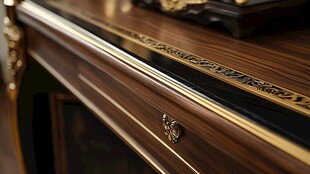 豪华木制家具的细节之美