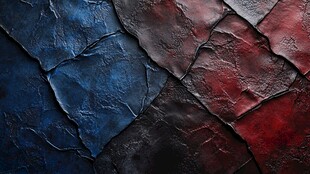 红蓝对比的粗糙纹理