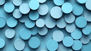 抽象的蓝色圆圈阵列