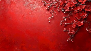 红梅绽放 背景墙艺术