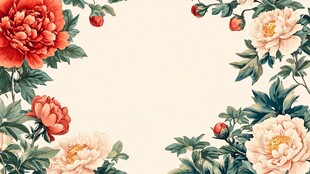 复古花卉图案背景