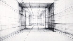 线性透视的建筑空间