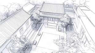 古典建筑手绘图