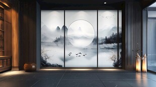 山水画中的宁静与和谐