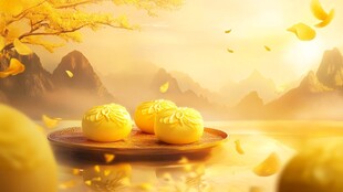 金秋美食 山水画卷