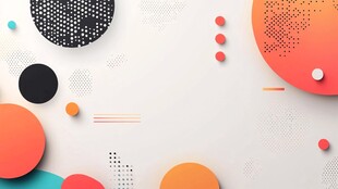 动态几何图案与半色调点设计