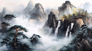 山水画中的仙境