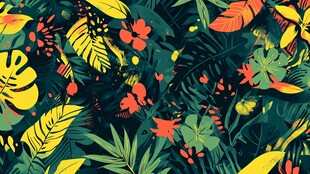 热带雨林的夜幕降临