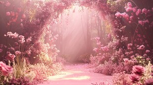 迷人的花卉隧道