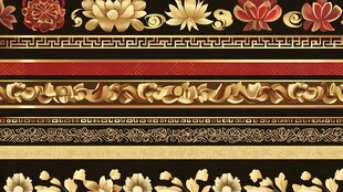 金色花纹装饰设计