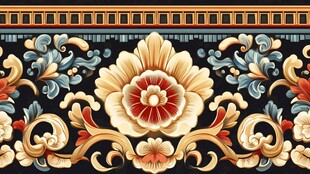 复古花卉图案
