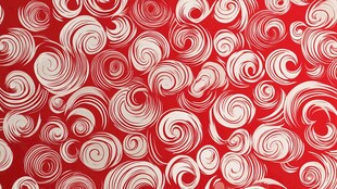 红色漩涡图案
