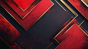 抽象红黑金几何图形