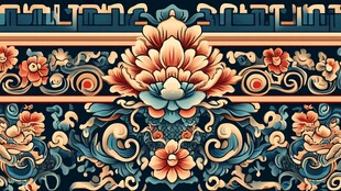复古花卉图案